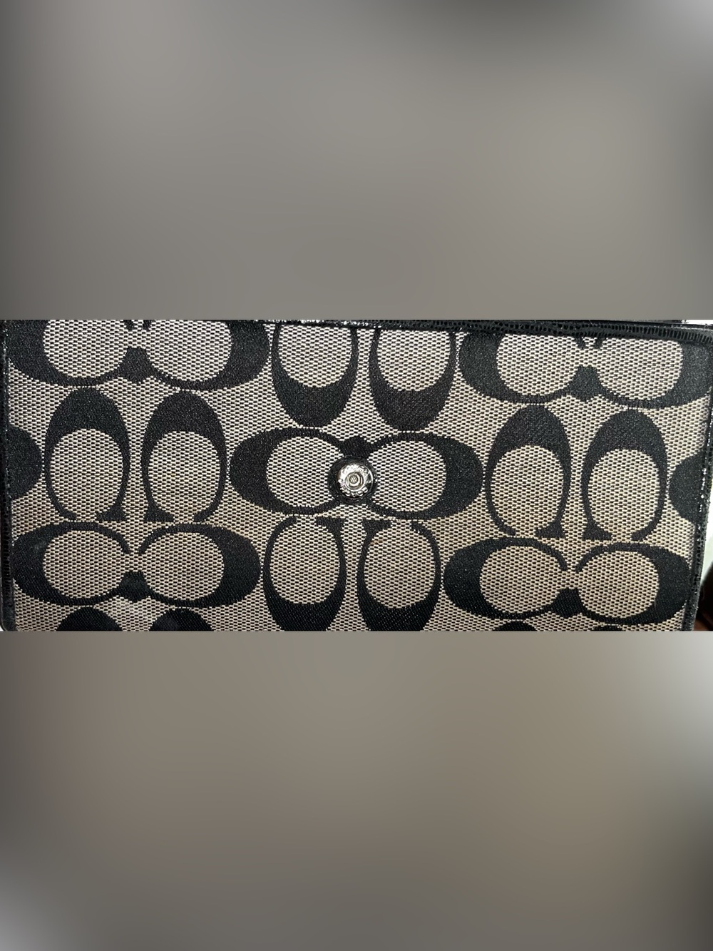 Coach Signature Pattern Canvas Wallet - Picture 3 of 8